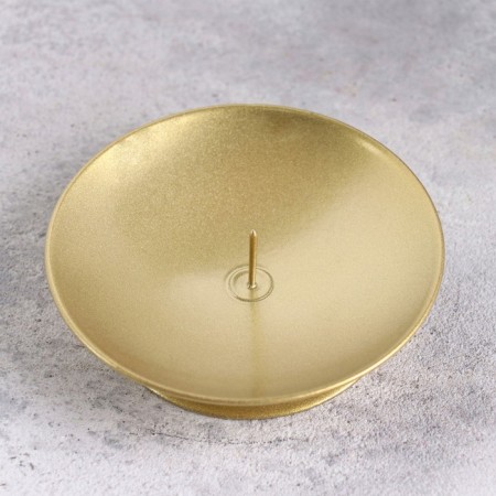 Lotus candlestick metal per candle, 7.5x2 cm, gold-2