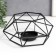 Summary metal per 1 candle "hexagon" black 12x13.5x6 cm