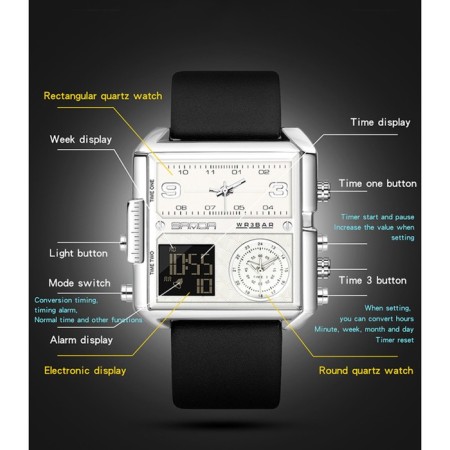 Electronic watches, d-4.1 cm, alarm clock, calendar, waterproof-2