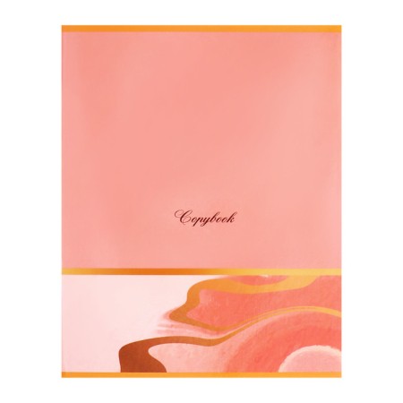 A notebook of 96 sheets in the Calligrata cage "Marble with a strip", cover coated cardboard, glossy lamination, block offset mix-5