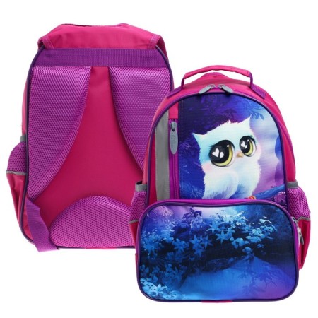 School backpack, 37 x 26 x 13 cm, ergonomic back, calligrata orth "owl"-2
