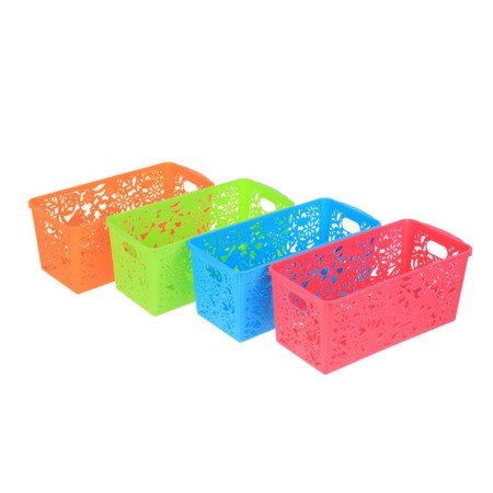 Plastic basket for storage "Birds", 28 × 12 × 11.5 cm, color mix-2