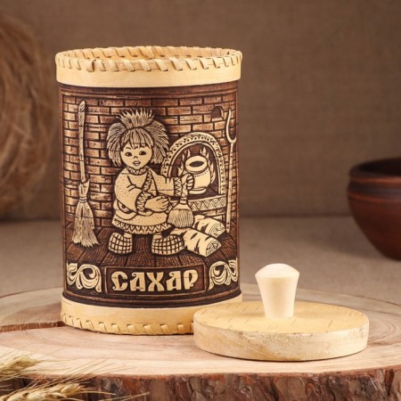 TUES "Domestenok. Sugar", 10x10x15 cm, birch bark-2