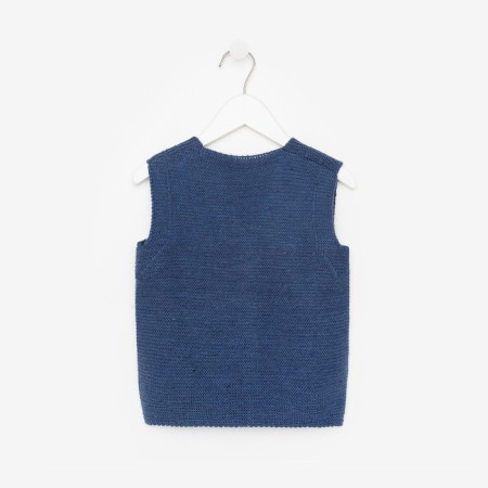 Vest for a boy, dark blue color, height 98 cm-7