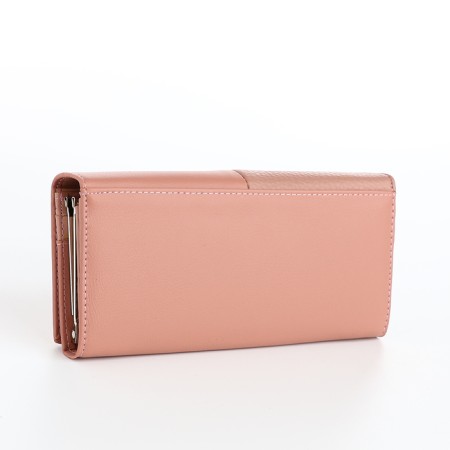Women's wallet on magnets, pink color-1