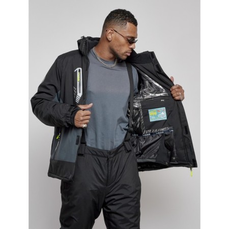 Male winter ski costume, size 54, black color-14