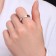 Ring Xuping Reunion, white color in silver, size 18