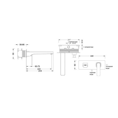 Timo Torne 4371/02SM sink mixer, built -in, antik-2