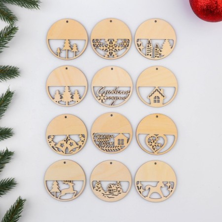 Set for creativity New Year's "semicircles", 12 pcs-1