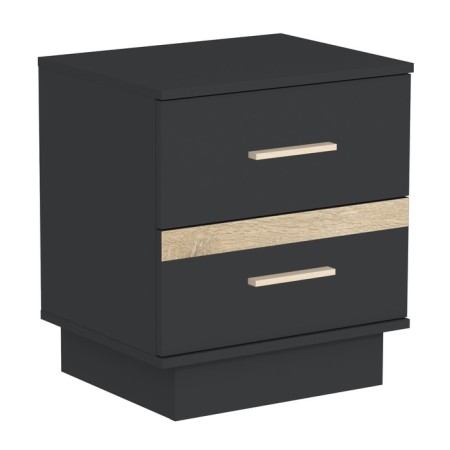Bedside table "Anon 2", 500 × 400 × 564 mm, color anthracite / oak sonom