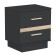 Bedside table "Anon 2", 500 × 400 × 564 mm, color anthracite / oak sonom