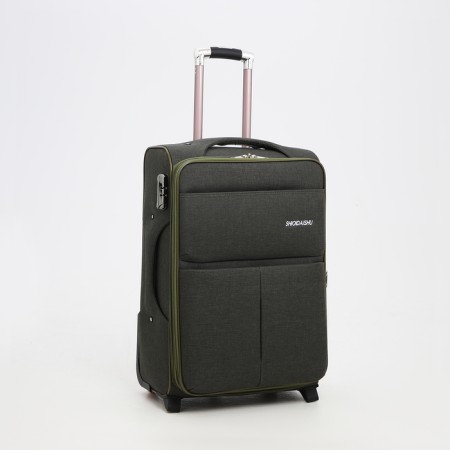Middle suitcase 24 ", lightning department, code castle, 3 wheels, 2 outer pockets, khaki color-1