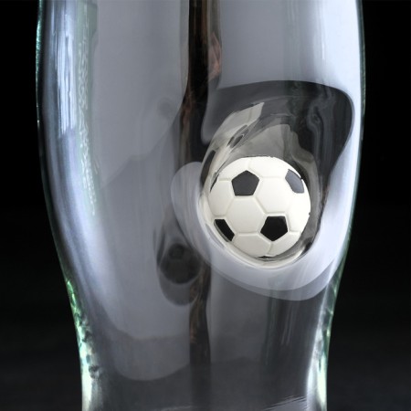 The glass "impenetrable", with a football, for beer, 500 ml-2