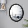 Circle mirror, wall, 50x50 cm, black baguette