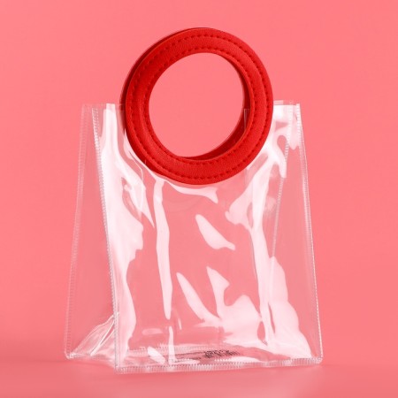 Gift package from PVC, red, 17 x 15 x 8 cm-1