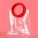 Gift package from PVC, red, 17 x 15 x 8 cm