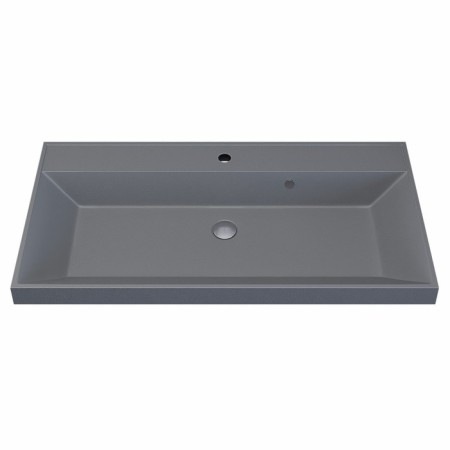 Sink uperwood Classic quartz 90 cm, quartz, gray matte, concrete-5