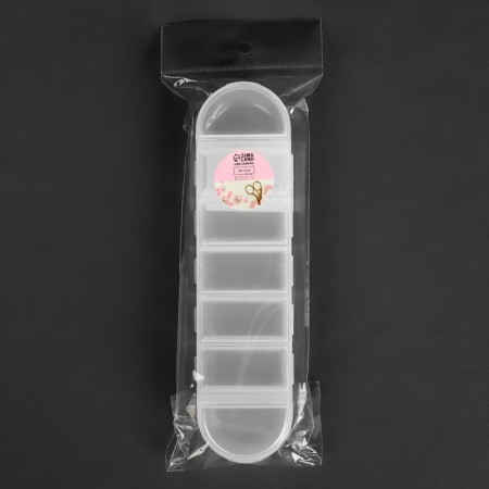 Organizer for needlework, 7 departments, 19 × 5 × 2.9 cm, the color is transparent-3