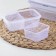A set of lunch boxes rectangular, 3 pcs: 1.3 l, 0.7 l, 0.4 liters