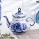 Teapot "ANEMON", large, 22 x 23 cm, gzhel