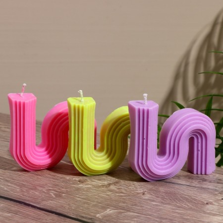 Candle "S" 8x3x9 cm, soy wax-3