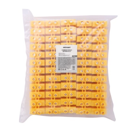 Klemic screw block KV-40 25-40, current 100 A, polypropylene yellow rexant (10 pcs.-1