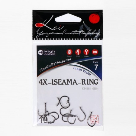 Hooks KOI 4X-Eamama-Ring, BN color, No. 7/6, 10 pcs.