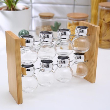 Set for glass spices on the Eco stand, 8 items: 100 ml-5