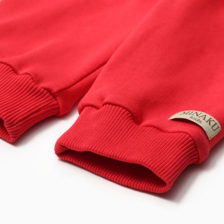 Kit for children (jumper, trousers) minku red color, height 92-98 cm-6