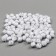 A set of parts for the decor "Bombs with a shine" set 100 pcs., Size 1 pcs: 1 cm, white-silver color