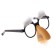 Carnival glasses-mask, eyebrows, large nose, 17 × 4 × 19 cm, mix