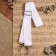 Belt for a marching drum, width 3.8 cm, length 75-145 cm, white