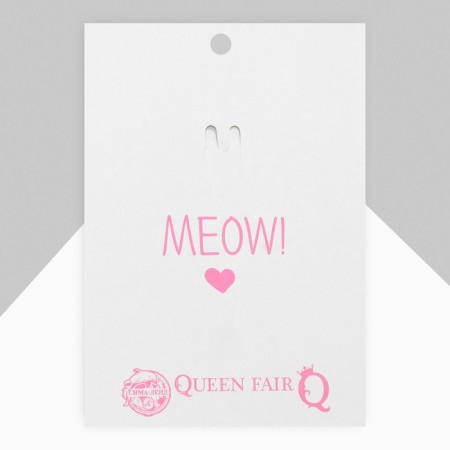 Brooch "Cat", color mix-3