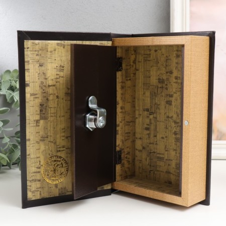 Safe-book wood to the leatherette "Russian folk tales" 21x13x5 cm-3
