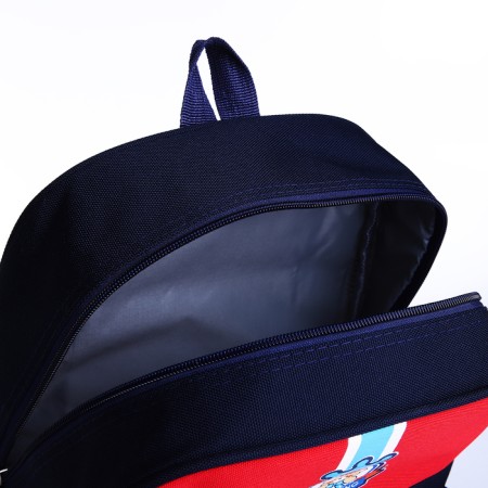 Baby backpack on lightning, 3 outer pockets, black/red color-3