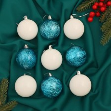 Set of balls plastic D-6 cm, 9 pcs 