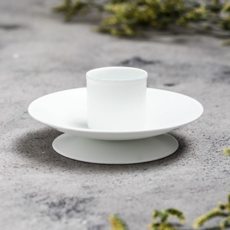 Lotus 2n candlelight of metal per 1 candle, 7.5x2.5 cm, white-1
