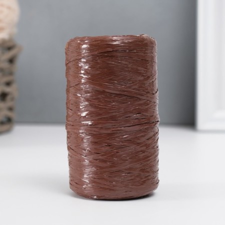 Gingerbread for manual knitting 100% polypropylene 200m/50g. (09 brown) mix