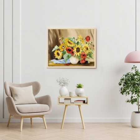 Picture on the numbers "poppies and sunflowers", 40 × 50 cm, 28 colors-2