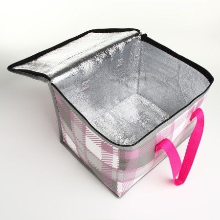 Bag thermo cell 14.5l, 30*22*22cm, lightning department, foil, pink-2