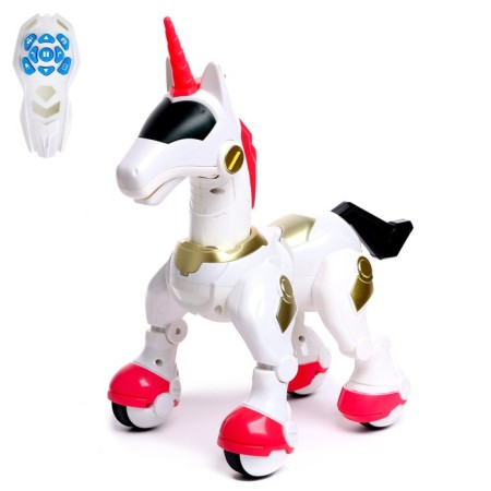 Robot "Musical Unicorn", with remote control, Russian voiceing, pink color