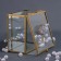 Organizer for storage "Mountains", with a lid, glass, with a mirror -bottom, 1 section, 10 × 10 × 6 cm, the color is transparent/copper