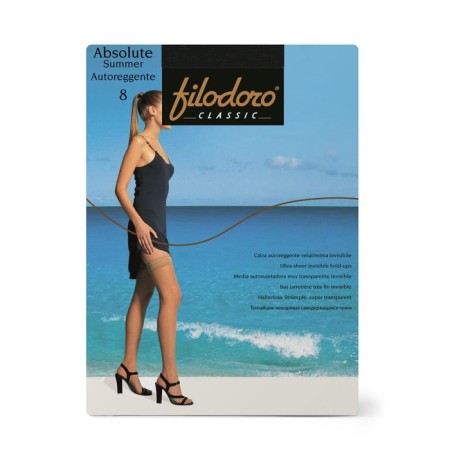 Stockings Women's Filodoro Absolute Summer Auto, 8 Den, size 3, Nero color-1