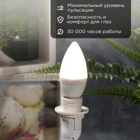 LED Candle Lamp (CN) 7.5W E14 713LM 4000K neutral light Rexant-1