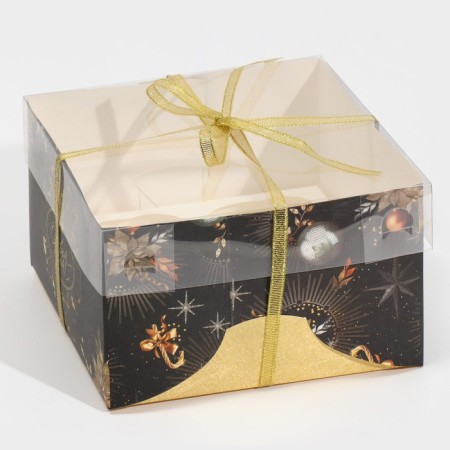 Black-golden-golden clip, 16 x 16 x 10 cm, New Year-3