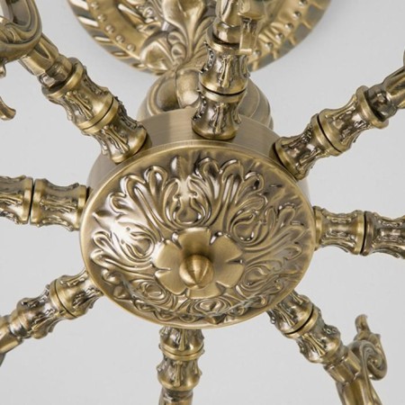 Caldera chandelier, 8x60W E27, bronze color-4