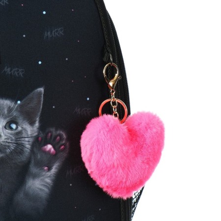 School backpack 38 x 30 x 16 cm, ergonomic back, stavia "cat", black-8