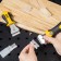 Deli DL359204 spatula set 104528, to clean surfaces, 3 spare blades, 2 pcs.