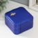 Casket Textiles for jewelry "Planting with decoration" Blue 10x10x6 cm