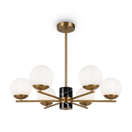 Suspended lamp Marble, 6xe27, color brass